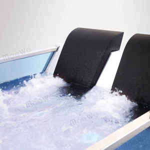 Fournisseur de baignoire de conception autoportante 1.8, baignoire d'hôtel de Massage Hydro pour deux personnes à Jet d'eau, bains à remous Spa avec lumières LED - Product Image 3