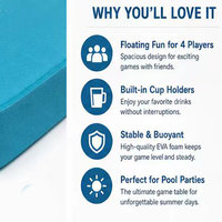 Table de Mahjong en mousse EVA imperméable pour fête au bord du lac, plateau de jeu flottant en mousse EVA pour poker, dominos, jeux pour adultes
