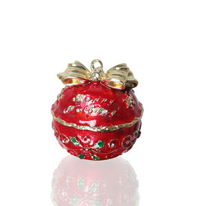 Christmas Bell Crystal Animal Print Eco-Friendly Figurine Decorative Hinged Trinket <b>Box</b> Christmas <b>Gift</b> for Home Decor - Product Image 1