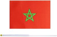Vente en gros de nouveaux mini-drapeaux imprimés en polyester 100% du Maroc, à tenir à la main ou sur bâton
