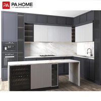PA Solutions de rangement de cuisine modulaires élégantes et durables de style français contemporain Armoires de cuisine personnalisables Robinet en résine