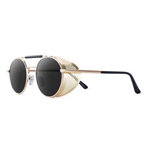 Lunettes de soleil rétro rondes en métal Good Omens Devil Crowley <span class=keywords><strong>David</strong></span> Tennant, accessoires de cosplay, lunettes steampunk pour hommes et femmes - Product Image 2