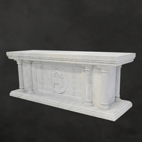 Decoración Religiosa de Iglesia Tallada a Mano con Diseño Clásico, Altar/Púlpito de Mármol Blanco Natural en Venta