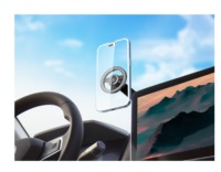 Techancy Penyangga Ponsel Mobil Plastik ABS Magnetik Universal yang Dapat Disesuaikan Tingginya, Berkualitas Tinggi, Canggih, dan Portabel Model TM09153