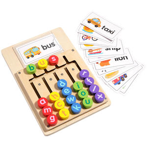 Jouets éducatifs en bois pour <span class=keywords><strong>l</strong></span>'éveil des enfants : Apprentissage des voyelles anglaises, entraînement à la pensée logique et développement de <span class=keywords><strong>l</strong></span>'intelligence - Product Image 1