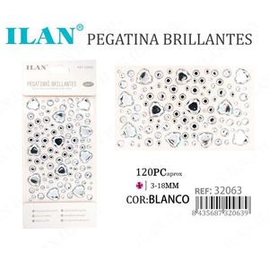 Ilan Pegatinas Brillantes 3-18mm Blancas 120 Unidades Aprox. - Product Image 3