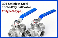 Mini vanne à boisseau sphérique en acier inoxydable 3 voies, filetage femelle NPT BSP, commande manuelle à 90 degrés, vanne de régulation pour pipeline d'instrumentation