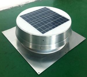 Ventilador Solar <span class=keywords><strong>para</strong></span> Ático de 15W, Ventilador de Techo con Carcasa de Aluminio Resistente a la Corrosión, Motor CC Sin Escobillas Personalizado <span class=keywords><strong>para</strong></span> Ventilación Doméstica - Product Image 1