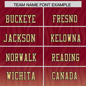 カスタム クリムゾンカーキ グラデーション ファッション アウトドア フラッグフットボール ジャージー - Product Image 3