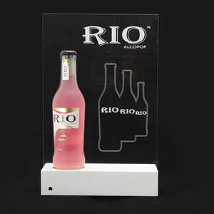 Exhibidores de Botellas de Vino con Luz LED Negra <span class=keywords><strong>Bacardi</strong></span> Advertising, para 3 Botellas, para Bar - Product Image 2