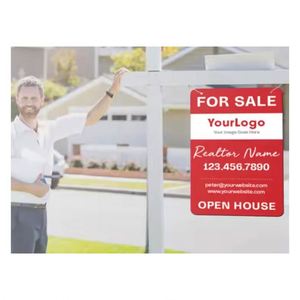 Impresión de Publicidad Inmobiliaria con Logotipo Personalizado para Exteriores, Letrero Moderno para Jardín, Regalo Promocional de Marketing Inmobiliario - Product Image 3