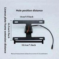 Interruptor Eléctrico de Acero Negro para Matrícula de Moto, Control por Cable, Piezas Modificadas al por Mayor para Motocicletas