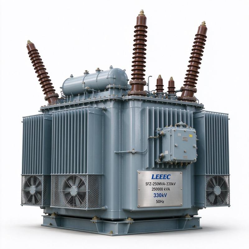 LEEEC Customized 250MVA 330kV SFZ Oil Immersed Power Transformer Three ...