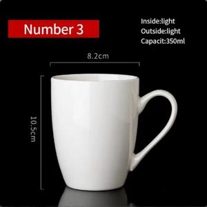 Canecas de Porcelana Brancas Beiges Personalizadas por Atacado, Ecológicas, Duráveis, de Grau Alimentício, Resistentes ao Calor, Personalizadas para Chá e Café - Product Image 1