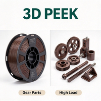 Filamen PEEK 3D Pabrik HAOXI 2.85Mm Ukuran Opsional untuk Printer 3D Industri Format Besar