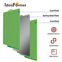 Ideaformer Cool Build Plate Steel 258x258mm 228g untuk Bambu Lab X1/X1C/P1S/P1P/A1 Suku Cadang Printer 3D