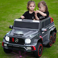 Voiture électrique tout-terrain pour enfants sous licence Mercedes Benz Classe G 6 roues, grand SUV avec télécommande, 2 places, en plastique