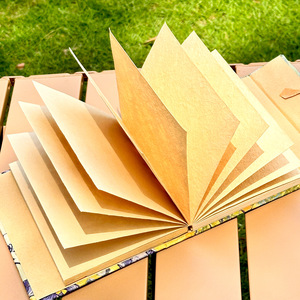 Carnet en papier Lokta du Népal fait main, journal artistique <span class=keywords><strong>Van</strong></span> <span class=keywords><strong>Gogh</strong></span> Nuit étoilée, journal ethnique vintage écologique, cadeau pour artiste - Product Image 5