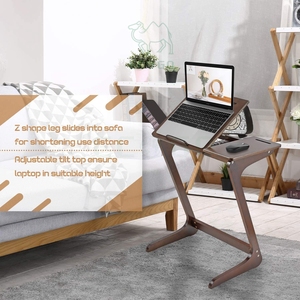 Hot <strong>Z</strong> Shape Multi Tray Table Snack Tray Multipurpose Side End Table Laptop Desk Serving Tray Fit Sofa Couch <strong>Bed</strong> - Product Image 2