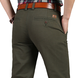 Venta caliente de los hombres pantalones casuales de algodón de pierna recta pantalones casuales Pantalones - Product Image 1
