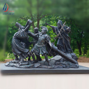14 Bronze Stations Du <span class=keywords><strong>Chemin</strong></span> De Croix Jésus Christ Sculpture - Product Image 2