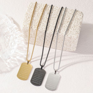 Collar con Colgante de Moda Islámica Árabe con la Palabra Alá, Joyería de Acero Inoxidable al por Mayor para Hombres y Mujeres 2025 - Product Image 1