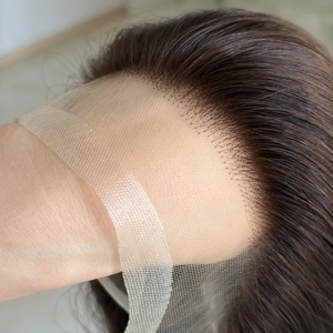 Postizo de Cabello Natural Color Marrón Ruso con Línea de Cabello Invisible y Encaje Suizo de Alta Calidad en Stock para Mujeres con Pérdida de Cabello - Product Image 5