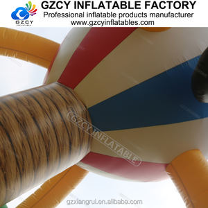 Château gonflable combiné pour enfants, type montgolfière, pour extérieur, avec zone de danger, toboggan, en PVC, facile à installer - Product Image 2