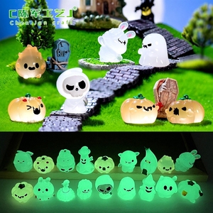 Miniatures lumineuses d'Halloween : fantômes, démons et citrouilles mignons – Accessoires DIY en résine <span class=keywords><strong>pour</strong></span> décorations - Product Image 1