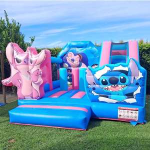 Castillo Inflable Stitch para Niños, Tobogán Azul, Combo de Castillo Inflable de PVC, Jumper HUAAOTOYS con Certificación CE, 5m X 5m, 3 Años de Garantía - Product Image 3