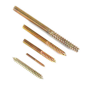 Double Sided <strong>Bolt</strong> Galvanized Yellow Zinc Metal Dowel Furniture Fixing <strong>Wood</strong> Screw - Product Image 4