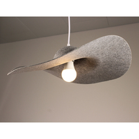 Lustre LED rond rouge 3500K blanc chaud en feutre PET, hauteur réglable, installation facile, luminaire de plafond pour la maison et le bureau