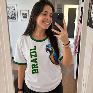 Custom Brazil <b>Soccer</b> Jersey Personalized With Name Number Unisex Adult Sports Shirt Heat Transfer Printing Crew Neck - Product Image 2