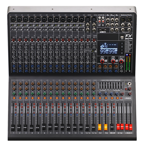 Console de mixage professionnelle 12-16-24-32 canaux avec double console de mixage à 99 effets pour les spectacles sur scène, les conférences - Product Image 1