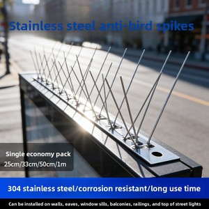 Dissuasori per Uccelli da Esterno di Alta Qualità, Punte <span class=keywords><strong>in</strong></span> <span class=keywords><strong>Acciaio</strong></span> Inossidabile Durevoli <span class=keywords><strong>e</strong></span> Robuste, Impermeabili, Anti-Uccello - Product Image 1