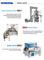 Machine automatique à grande vitesse de ligne d'emballage de snacks de fruits fermes de bonbons grains de café de frites de pommes de terre