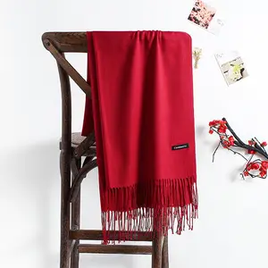 Promotional wholesale custom pashmina scarves winter cashmere scarf for women