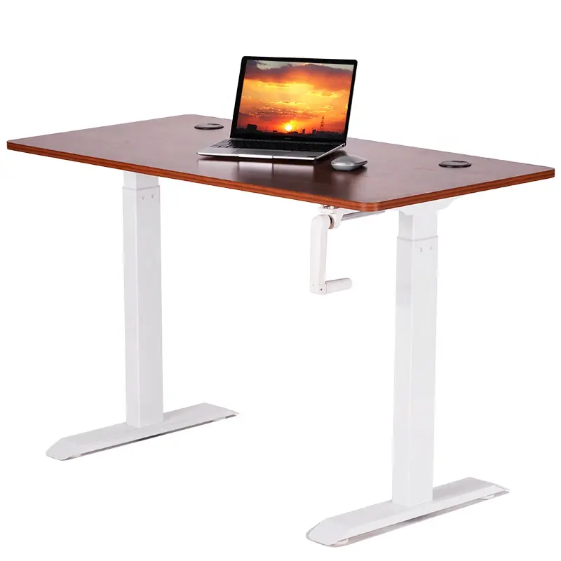 Toptan Modern tasarım ergonomik ayaklı masa krank yüksekliği ayarlanabilir masa manuel