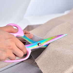 Tijeras de Sastre con Recubrimiento de Titanio de 10 Pulgadas, Azules y Rosas, Herramientas para Cortar Tela para el Hogar - Product Image 4