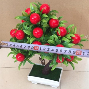 ต้นบอนไซผลไม้ประดิษฐ์ Qi Xing 23 ผลเบอร์รี่สีแดง ของตกแต่งโต๊ะทำงานพลาสติก ของตกแต่งบ้าน - Product Image 4