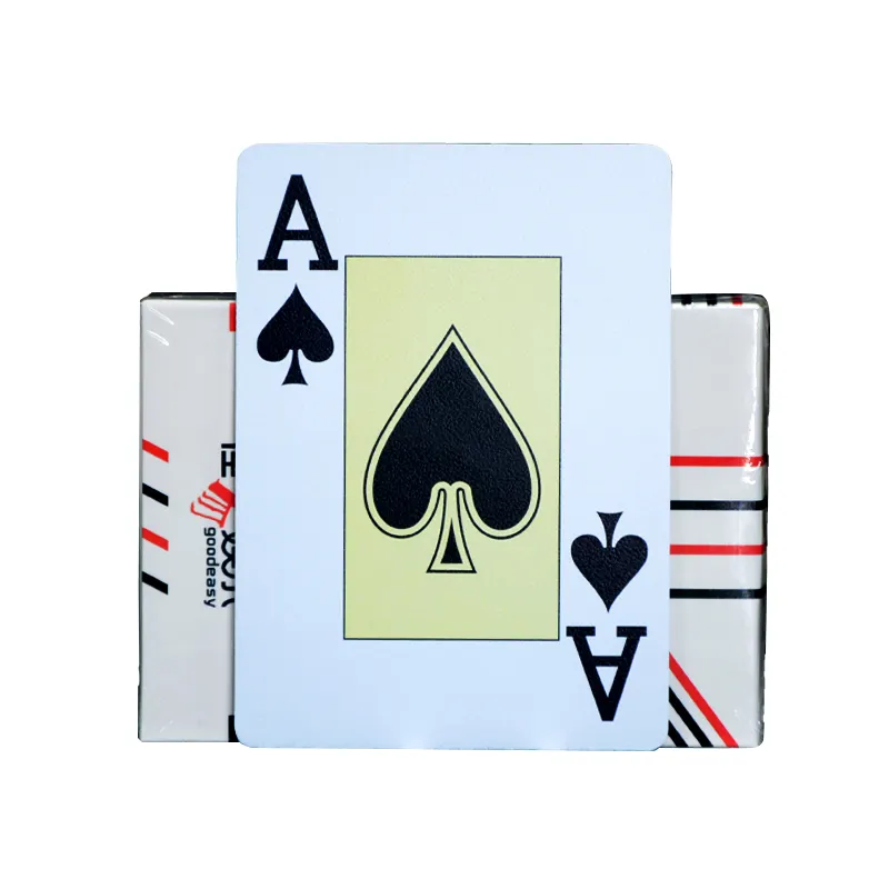 Hot Verkoop 100% Plastic Pokerkaart Texas Hold'em Waterdicht Aangepast Bordspel Soepele Pokercards Casino Speelkaarten Groothandel