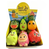 Jouets à presser en forme de fruits super mignons, jouets anti-stress en PU souple à remontée lente, cadeaux créatifs pour soulager le stress pour les enfants
