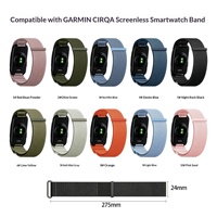 Bracelet de montre de sport en nylon, sangle tressée à boucles et crochets, compatible avec Garmin Vvomove Style Trend Luxe, taille unique