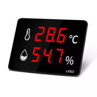 Hygromètre numérique LX932-B avec sonde externe, alimentation USB, moniteur précis de température/humidité pour piscine, serre, aquaculture, OEM/ODM
