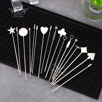 Palillos Decorativos Personalizados de Acero Inoxidable 304 para Cócteles, Frutas y Aperitivos
