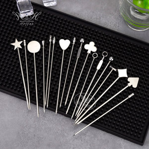 Palillos Decorativos Personalizados de Acero Inoxidable 304 para Cócteles, Frutas y Aperitivos - Product Image 1