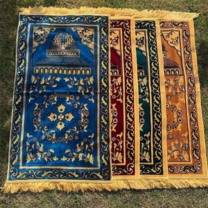 Alfombra de Oración Islámica de Imitación de Lana al por Mayor, Antideslizante, Lavable, para el Hogar, Mezquita, Estilo Musulmán, Tecnología de Tejido, para Camping - Product Image 4