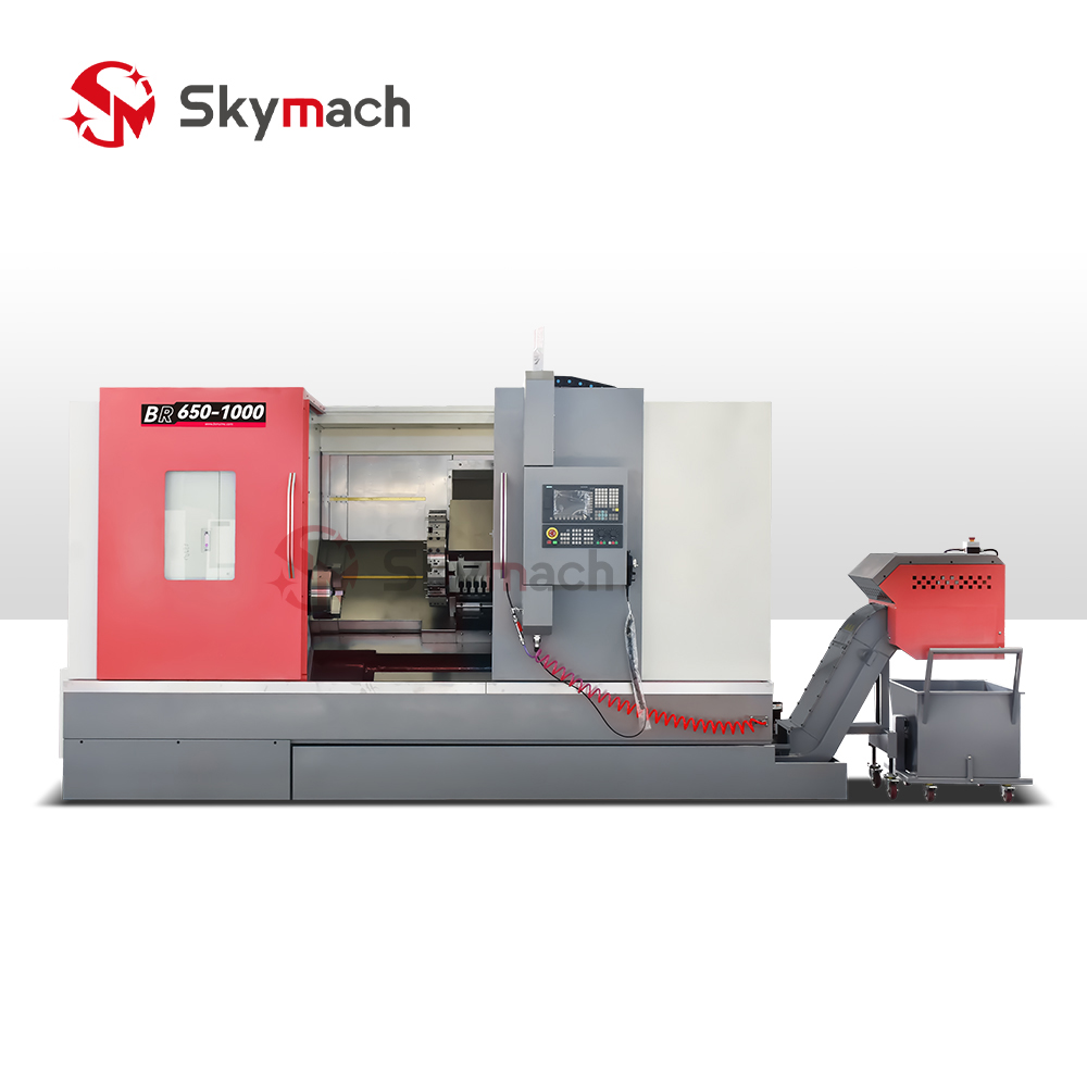 Высокоточный высокоскоростной токарный станок CNC с наклонной кроватью BR650 с автоматической сменой инструмента и тайванским шпинделем для механической обработки