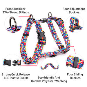 <span class=keywords><strong>2025</strong></span> 고휘도 조정 가능한 미니 개 하네스 H 자형 무료 디자인 새로운 테토론 웨빙 내구성 나일론 애완 동물 제품 공장 - Product Image 3