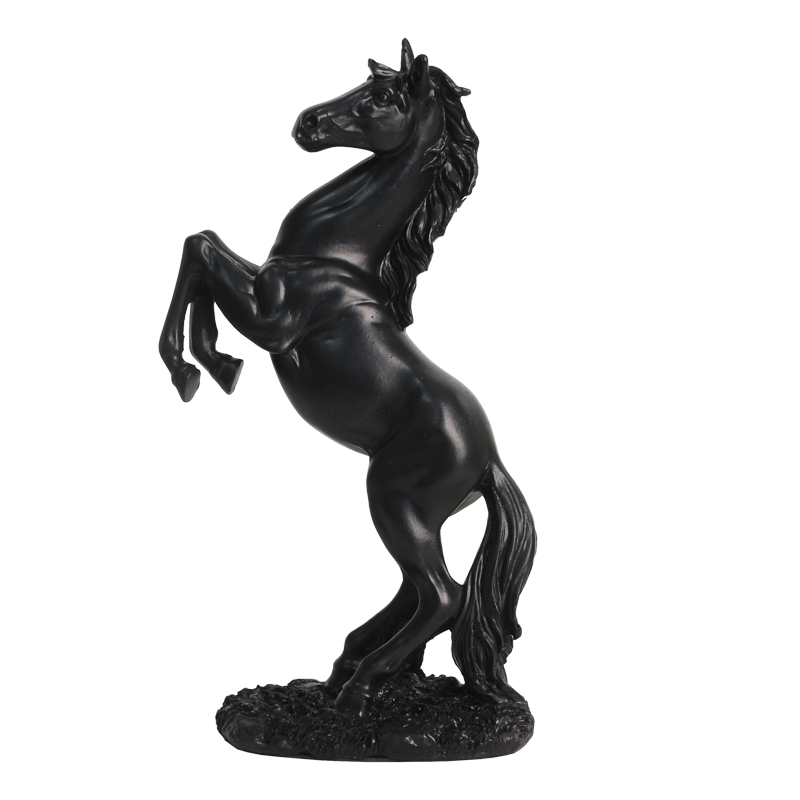 Figura De Caballo Negro Realista De Plástico | Estatua Decorativa Y Educativa De 4x6 Pulgadas Para Niños Y Coleccionistas
